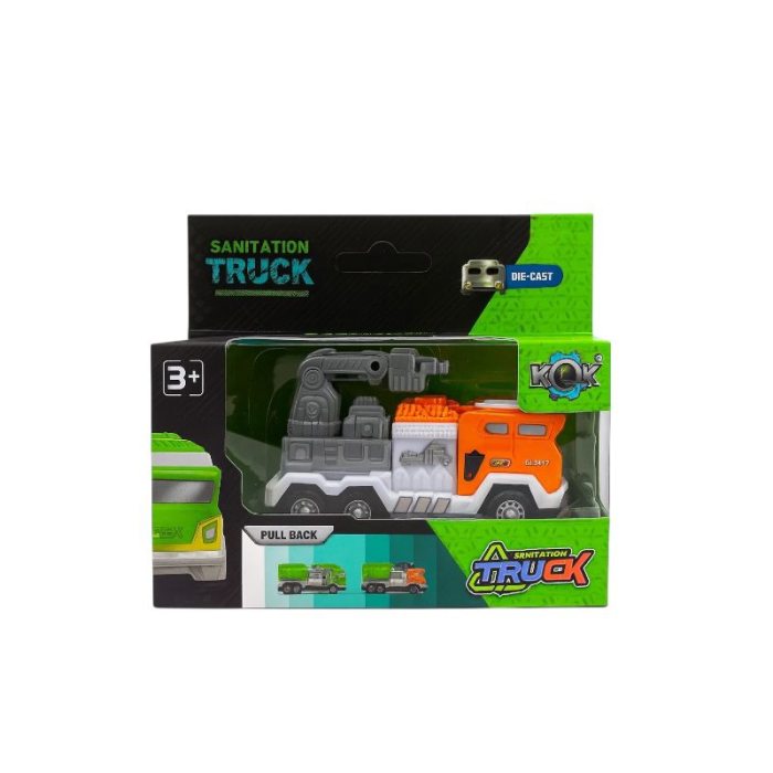 Camion Salubritate Jucarie Die-Cast Sanitation Truck – Pull Back Frictiune Copii 3+ [1]