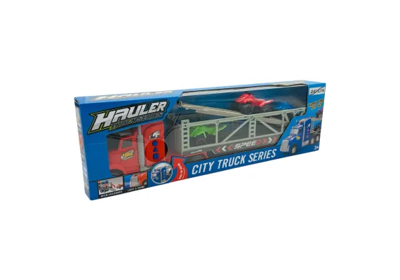 Camion Transport 3 ATV-uri – 54x16.5 cm, cu Sunete și Lumini, Jucărie Interactivă  [1]