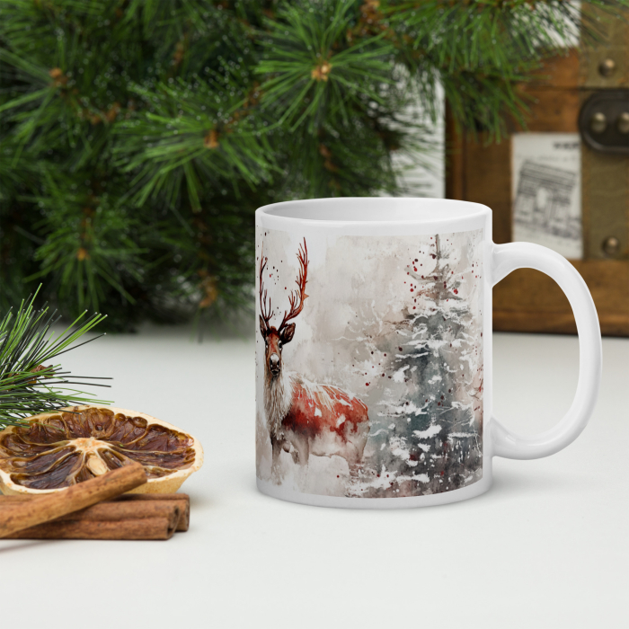 Cana ceramica Craciun 330 ml (11 oz) – design festiv, rezistenta [4]