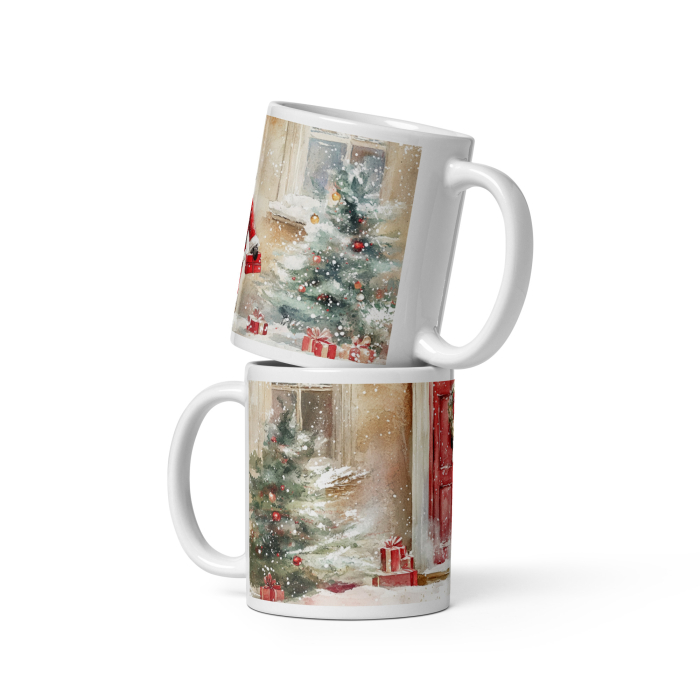 Cana ceramica Craciun 330 ml (11 oz) – design festiv, rezistenta [2]