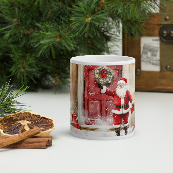 Cana ceramica Craciun 330 ml (11 oz) – design festiv, rezistenta [1]