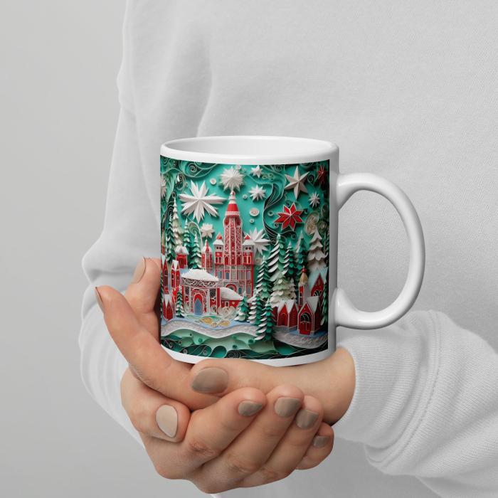 Cana Craciun 11 oz / 330 ml – ceramica – model festiv [5]