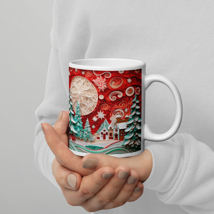 Cana Craciun 11 oz / 330 ml – ceramica – model festiv [5]