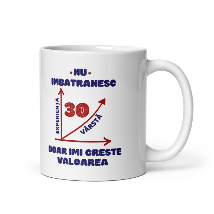 Cana ceramica cu mesaj motivational – Valoarea creste in timp – 330 ml  [4]