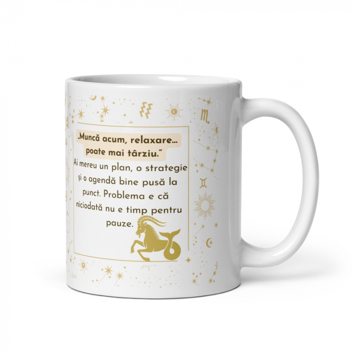 Cana personalizata „Capricorn – Ambitie si Determinare” – 11 oz. 330ml  [4]