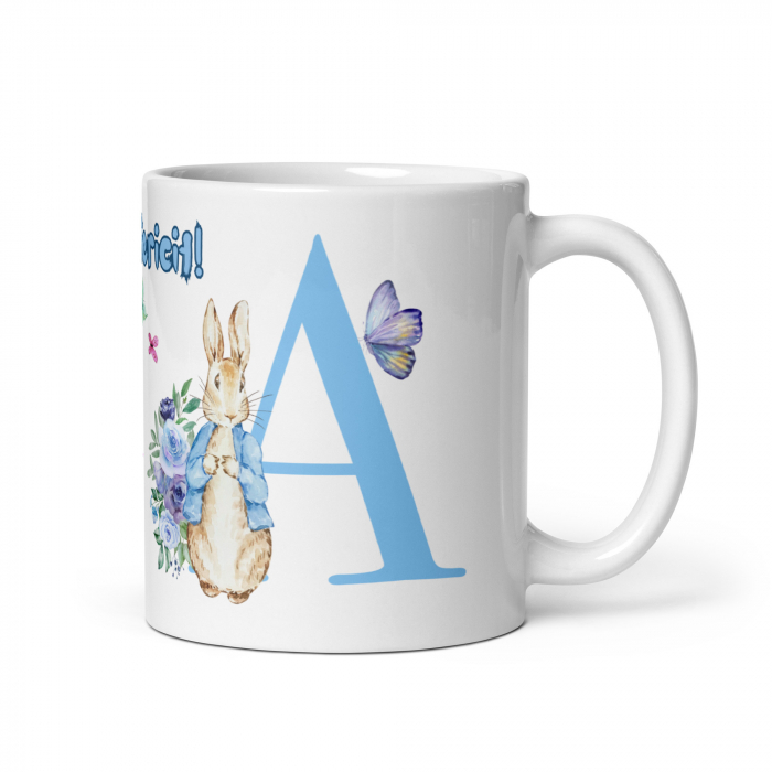 Cana personalizata, Initiala A - Cadou Special de Paste – 11 oz. 330 ml  [4]