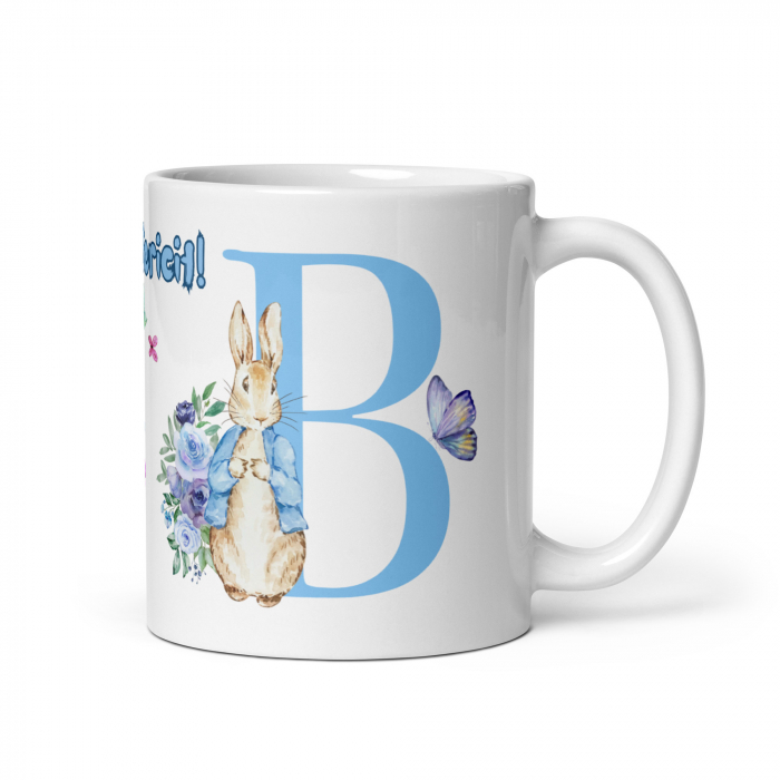 Cana personalizata, Initiala B - Cadou Special de Paste – 11 oz. 330 ml  [4]