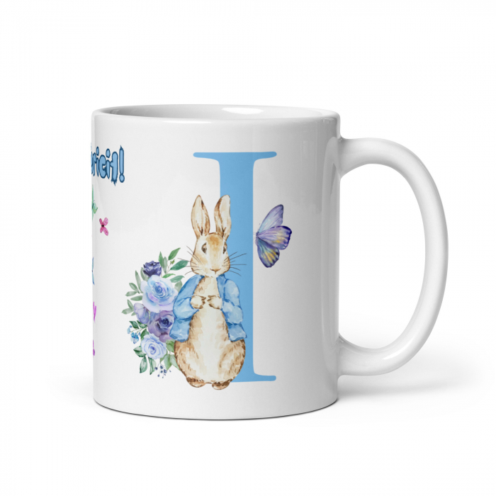 Cana personalizata, Initiala i - Cadou Special de Paste – 11 oz. 330 ml  [4]