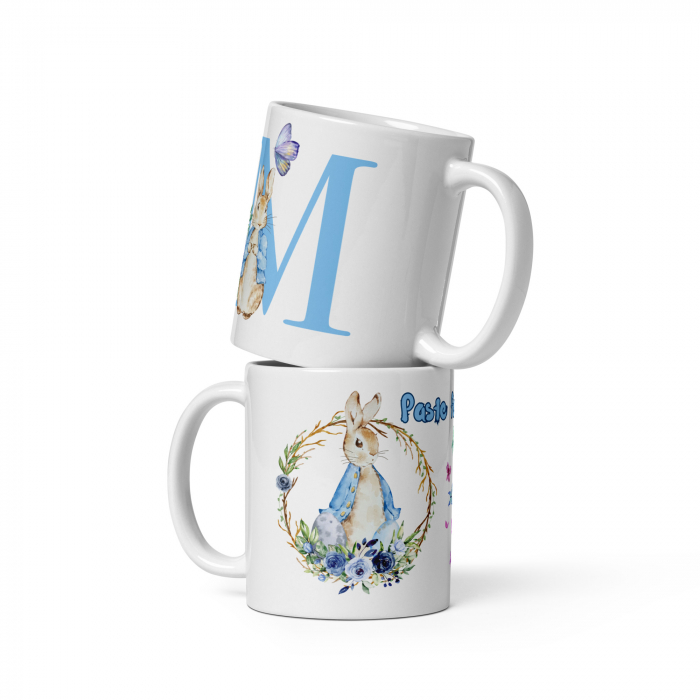 Cana personalizata, Initiala M - Cadou Special de Paste – 11 oz. 330 ml  [2]