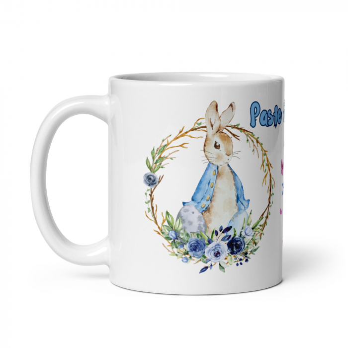 Cana personalizata, Initiala M - Cadou Special de Paste – 11 oz. 330 ml  [3]