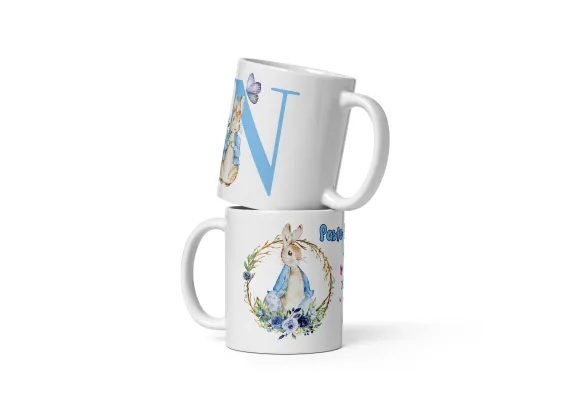 Cana personalizata, Initiala N - Cadou Special de Paste – 11 oz. 330 ml  [1]