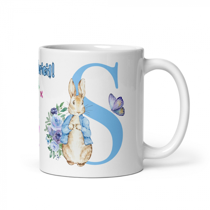 Cana personalizata, Initiala S - Cadou Special de Paste – 11 oz. 330 ml  [4]