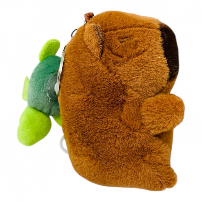 Capybara de plus 12.5cm cu broasca testoasa rotativa – jucarie adorabila si interactiva, BaoBao [3]