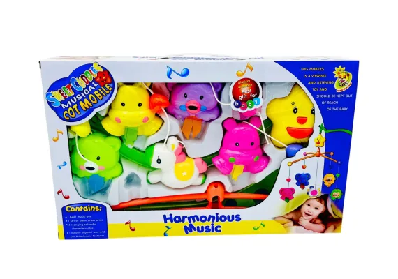 Carusel muzical pentru bebeluși, 6 figurine, Sweets Cuddles Musical,  multicolor, 38×23.5×6.5cm,  [1]