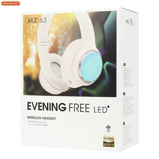 Casti wireless AKZ63, autonomie 18h, suport card 128MB-32G, raza de acțiune pana la 10m, diverse culori  [3]