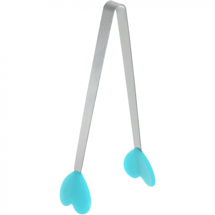 Cleste Creativ pentru Mancare, , Model Inimioare din Silicon, 14.5x3 cm, Rezistent la Temperaturi Inalte si Coroziune, Albastru [7]