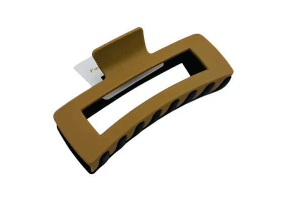 Clește de Păr Mare 10.5cm, Model Dreptunghiular, Silicon Mat, Culori Diverse, Cu Etichetă pentru Expunere | Accesoriu Modern |  [1]