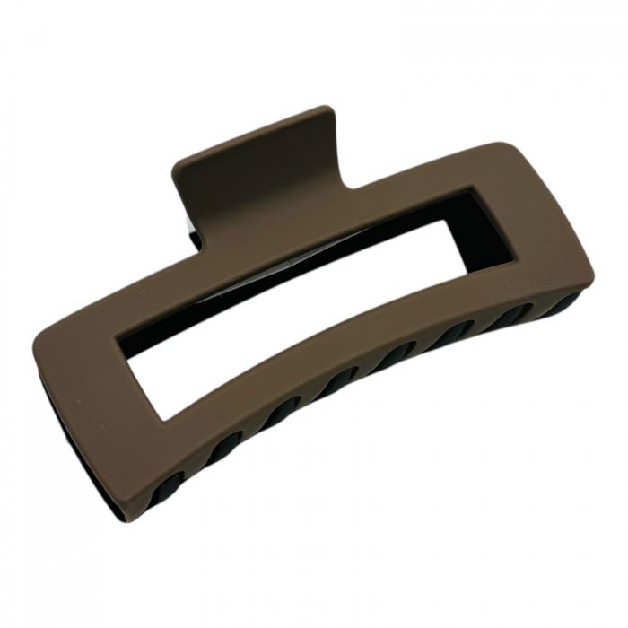 Clește de Păr Mare 10.5cm, Model Dreptunghiular, Silicon Mat, Culori Diverse, Cu Etichetă pentru Expunere | Accesoriu Modern |  [4]