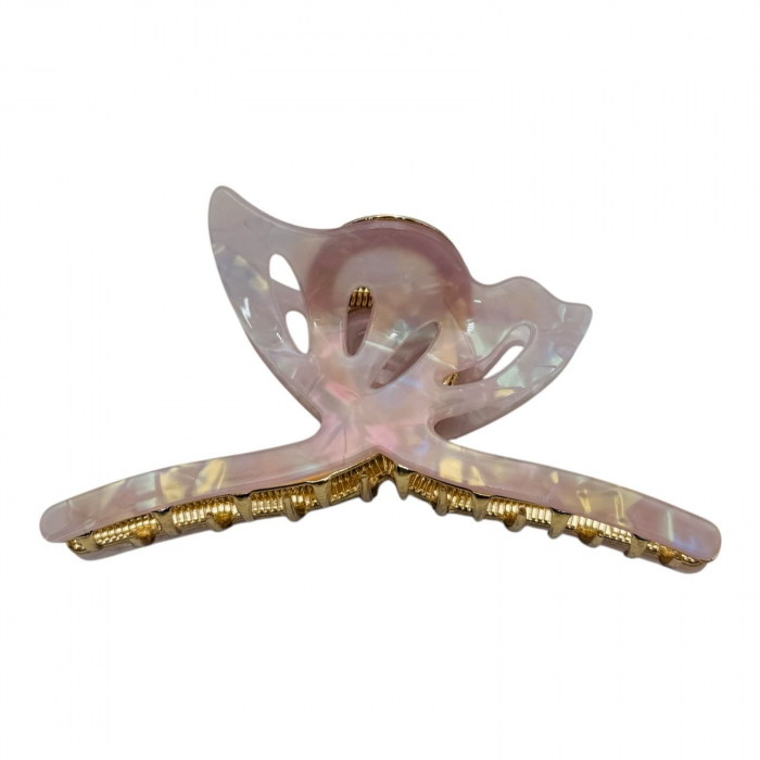 Clește de Păr Mare 12.5cm, Model Fluture, Metal cu Silicon Sidefat, Diverse Culori, Etichetă pentru Expunere |  [6]