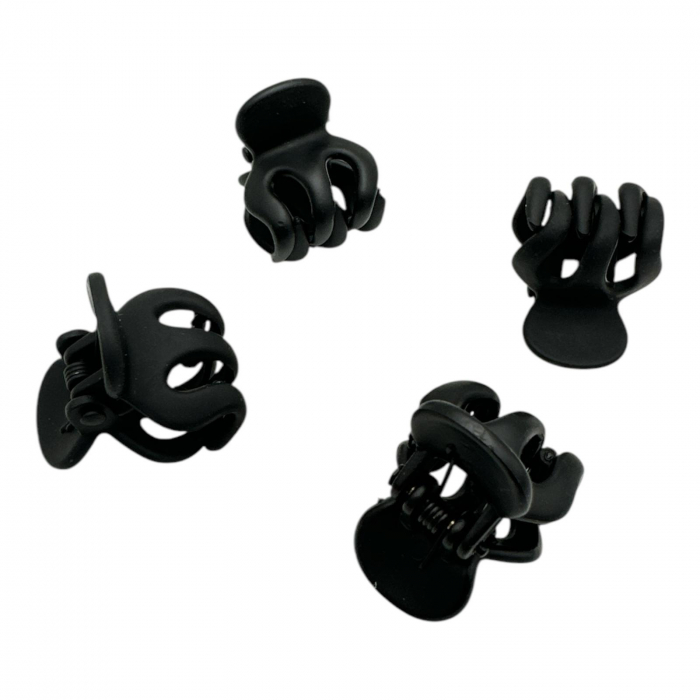 Cleste de Par Negru din Silicon Mat 2cm – Rezistent, Antiderapant, Calitate Superioara,  [2]