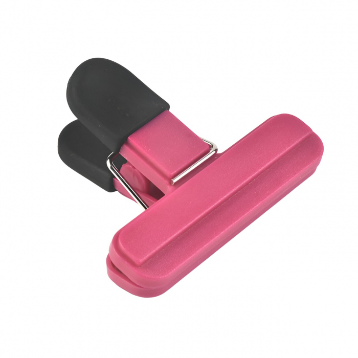 Cleste Multifunctional pentru Sigilarea Pungilor, , din Plastic, Mentine Alimentele Proaspete, 7x6.5 cm, Roz [1]