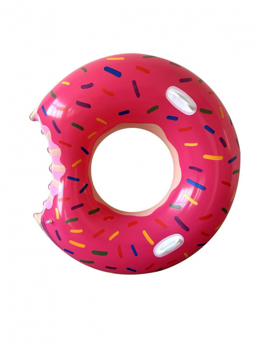 Colac de Salvare Plaja 120 cm - Design Gogosa pentru Distractie Dulce la Soare,  [2]