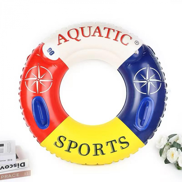 Colac de Salvare Plaja 90 cm - Design Multicolor pentru Distractie si Relaxare Totala,  [2]