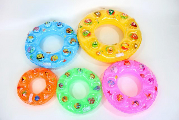 Colac gonflabil pentru copii 60CM cu animalute colorate – inel de inot vesel pentru joaca in piscina, mare sau strand,  [3]