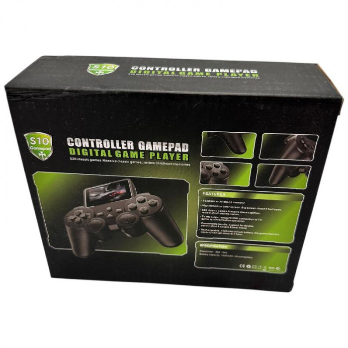 Consola Portabila cu 520 Jocuri Clasice – Gamepad cu Ecran, Functie TV-Out, Baterie Reincarcabila, Model S10,  [4]