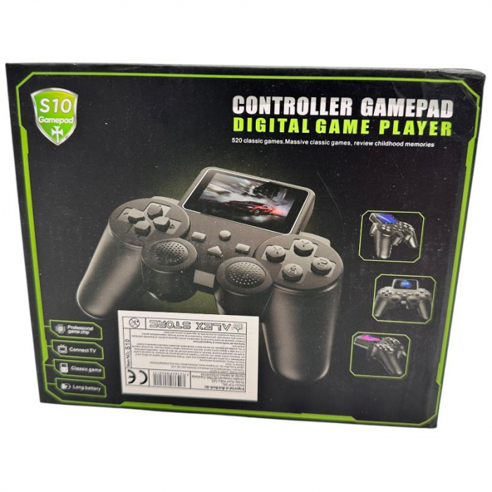 Consola Portabila cu 520 Jocuri Clasice – Gamepad cu Ecran, Functie TV-Out, Baterie Reincarcabila, Model S10,  [3]