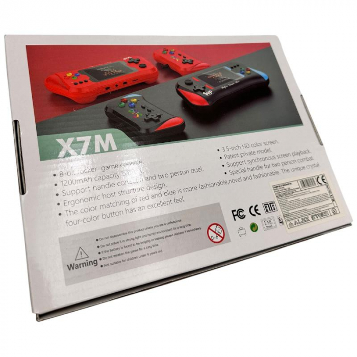 Consola Portabila X7M cu 500 Jocuri – 3.5” Ecran HD, Suport Controller Extern, Functie TV-Out, Baterie 1200 mAh,  [4]