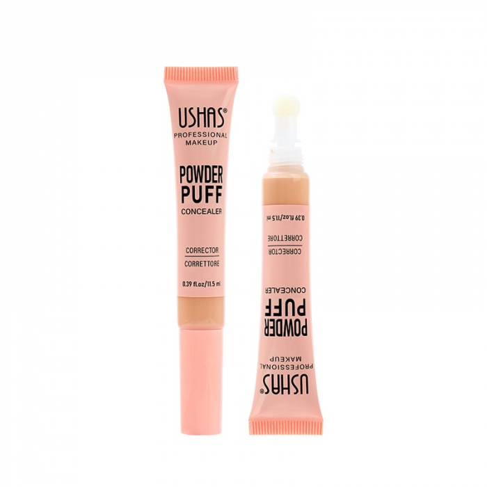 Corector lichid cu aplicator puf Ushas Powder Concealer – 11.5ml  [4]
