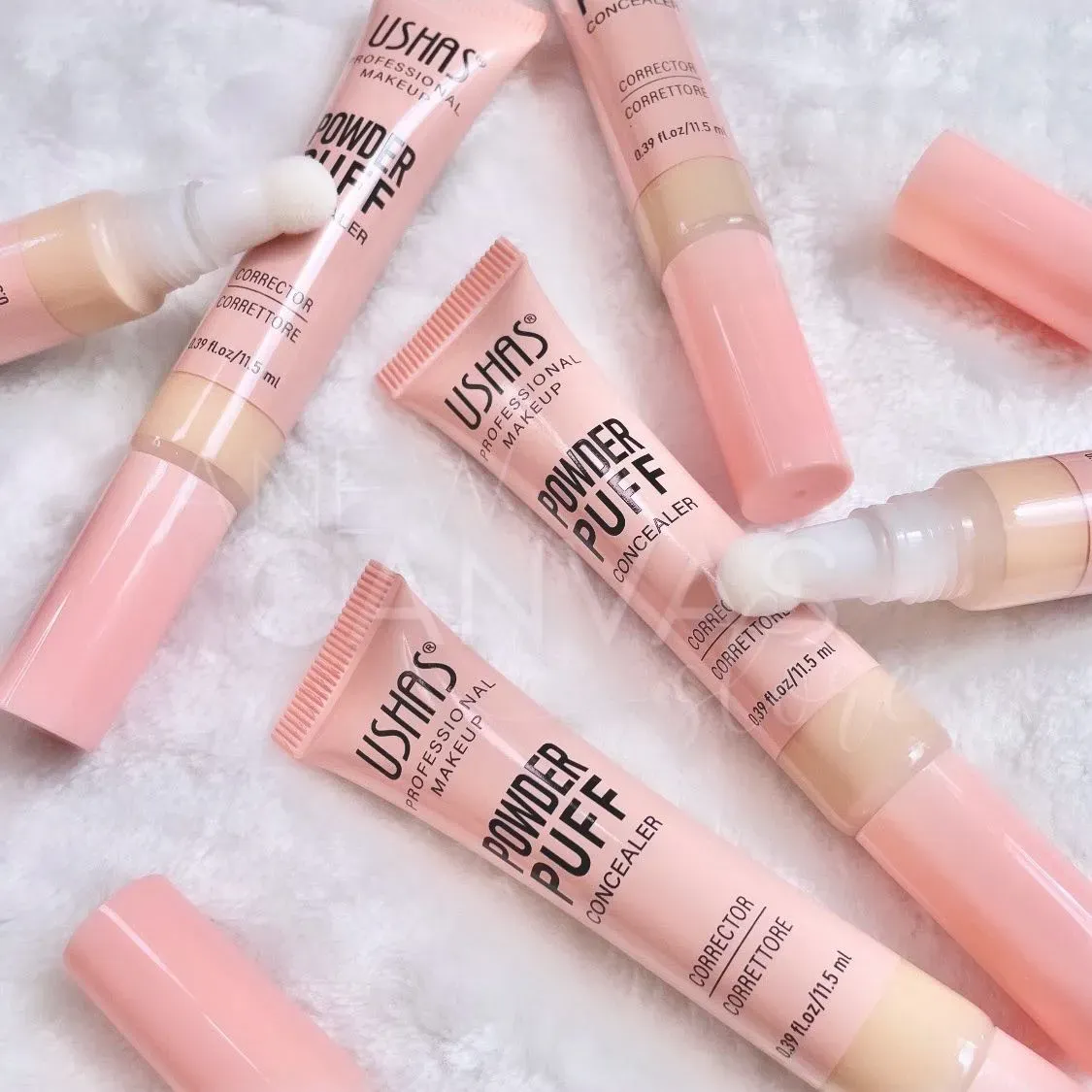 Corector lichid cu aplicator puf Ushas Powder Concealer – 11.5ml  [3]