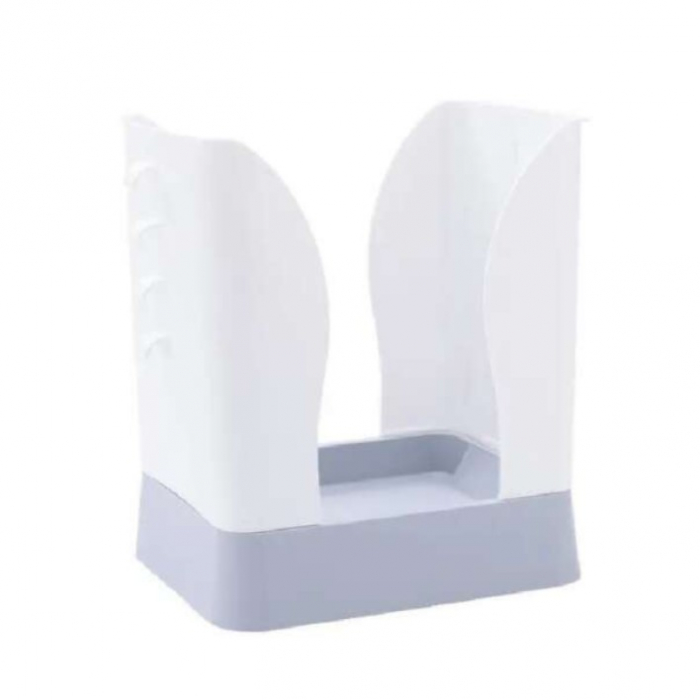 Cos de Gunoi Extensibil, , din Plastic, Reglabil, Pliabil, Versatil, pentru Bucatarie, Baie sau Birou, Cos Universal, 21x25x17 cm, Alb Gri [5]