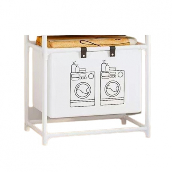 Cos de Rufe, , 1 Cos, Cadru de Otel Inoxidabil, 97 x 44 x 57 cm, Alb [1]