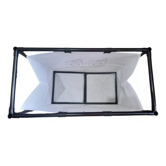 Cos de Rufe, , 1 Cos, Cadru de Otel Inoxidabil, 97 x 44 x 57 cm, Negru [6]
