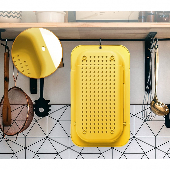 Cos pentru Scurgere Chiuveta de Bucatarie, , Plastic, Telescopic, 36x20x5 cm, Galben [4]