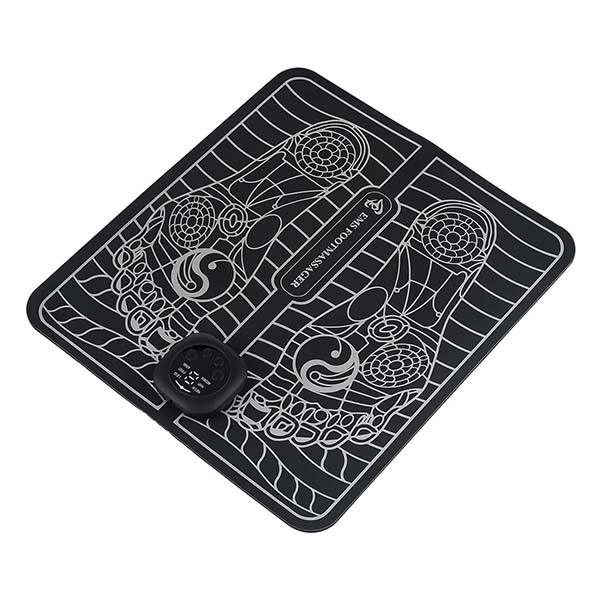 Covoras de Masaj pentru Picioare, EMS, 4 Niveluri de Intensitate, Incarcare USB, Ecran LED, Telecomanda Inclusa, Negru [2]