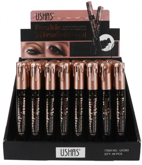 Creion Dermatograf Dublu USHAS – Eyeliner 2-în-1 pentru Contur Perfect  [2]