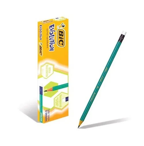 Creion HB cu Radiera BIC Evolution 655 pentru Birou, Scoala si Uz Zilnic,  [2]