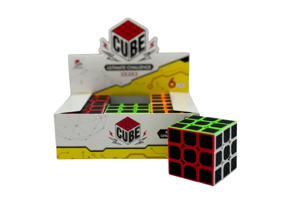 Cub Rubik 3×3×3, color line, black face, 5.5×5.5×5.5cm, +6ani  [1]