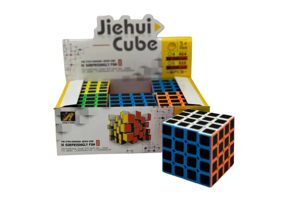 Cub Rubik 4×4×4 color line, black face, 6×6×6cm, +6ani  [1]