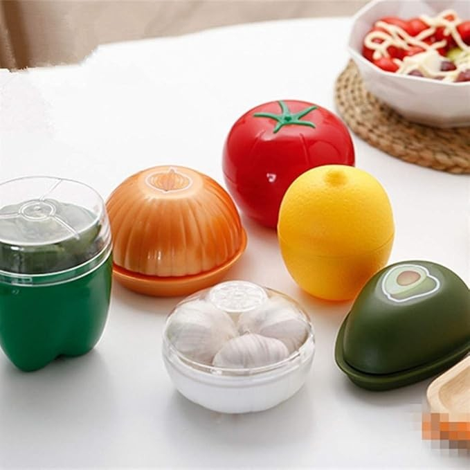 Cutie Alimentara, , Model Avocado, din Plastic, 12.5 x 12.5 x 5.4 cm, 500 ml, Verde Inchis [3]