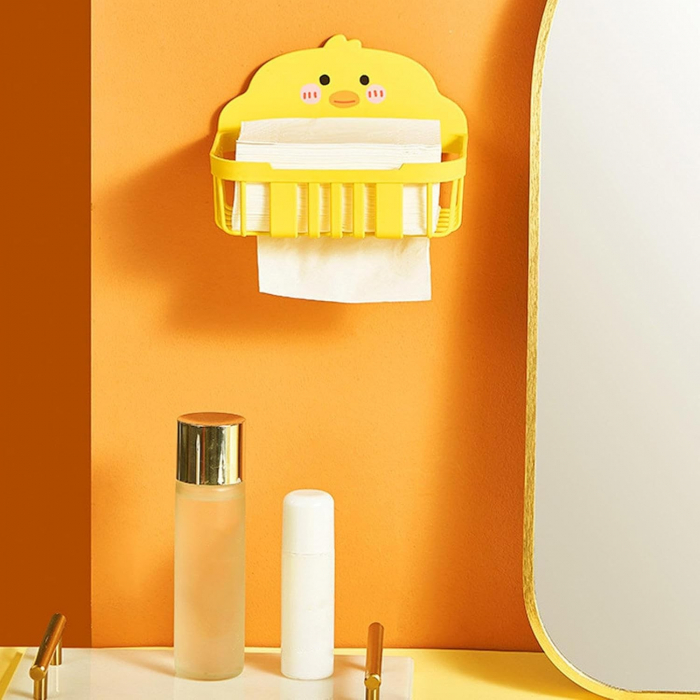 Cutie de Depozitare, , din Plastic, Montare pe Perete, Model Ratusca, 13x19x12 cm, Galben [6]