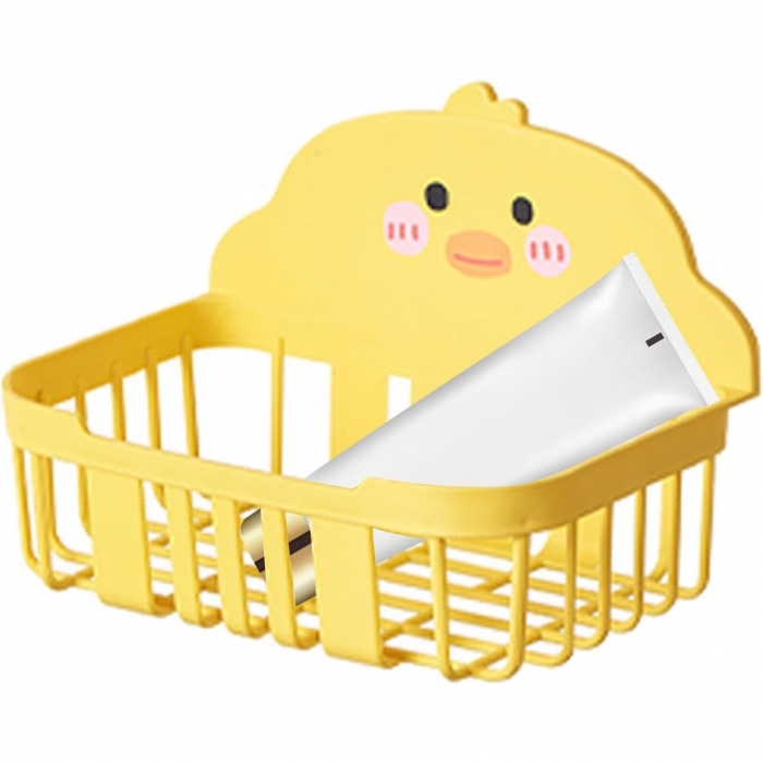 Cutie de Depozitare, , din Plastic, Montare pe Perete, Model Ratusca, 13x19x12 cm, Galben [3]