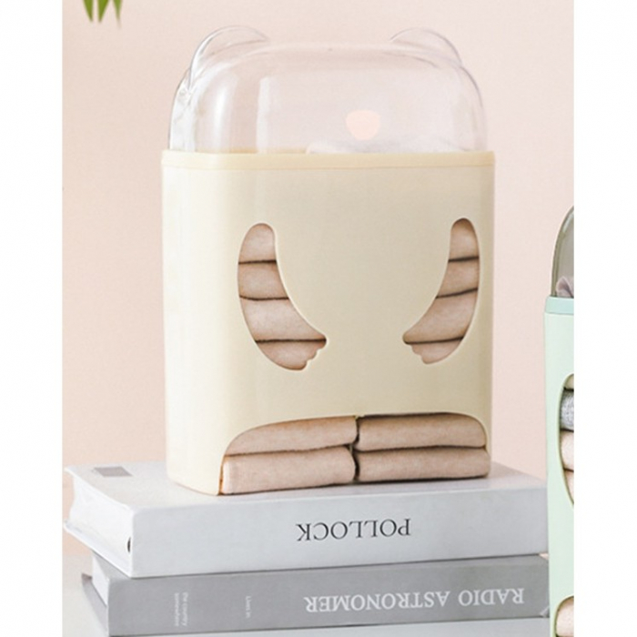 Cutie de Depozitare, , Montare Perete, Adeziv, Fara Perfoare, din ABS, Model Urs, 18 x 11 x 25 cm, Crem [5]