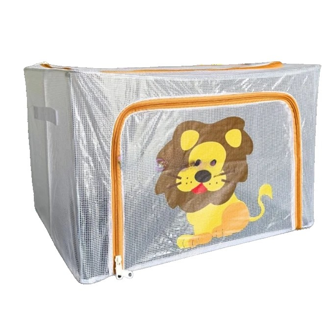Cutie de Depozitare, , pentru Camera Copiilor, 66L, din PVC, Model Leu, 50 x 40 x 33 cm, Transparent [1]