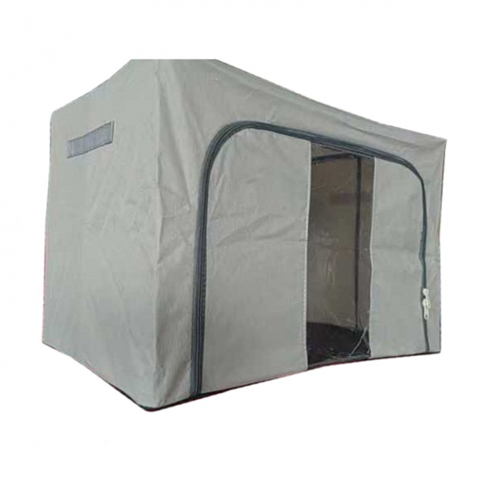 Cutie de depozitare Pliabila, , Cadru Metalic, cu fermoar, 100 L, material Textil, 60 x 42 x 40 cm, suport de baza din plastic stabil, Gri deschis [1]