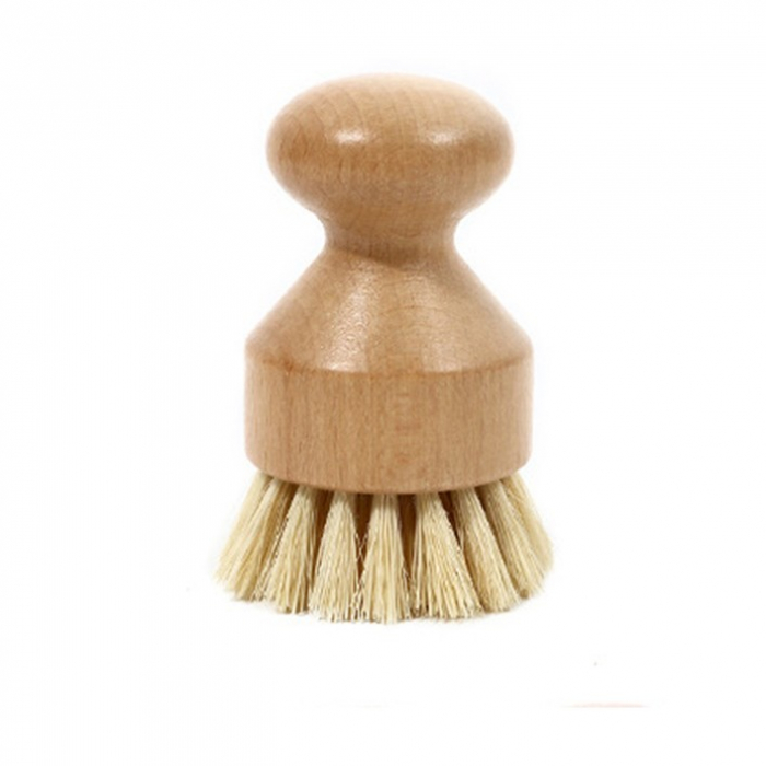 Perie de Curatat Vase si Alimente, , din Lemn de Bambus, 8 x 5 cm, Perie din Sisal, Maro [1]