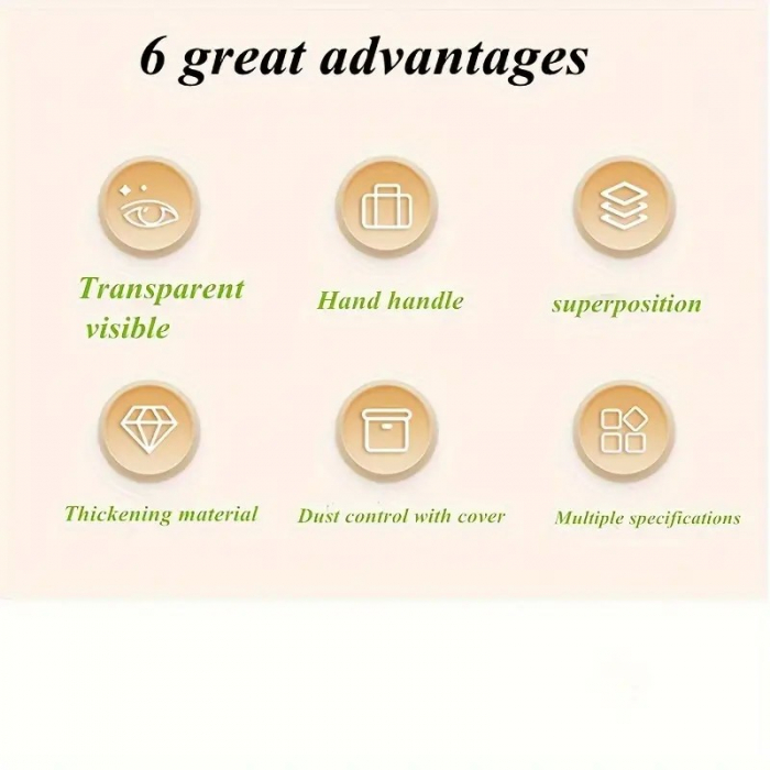 Cutie De Depozitare, , Tip Valiza, pentru Alimente, Jucarii, Accesorii, Transparent-Gri, Marime M, 31.5x23x19 cm [4]